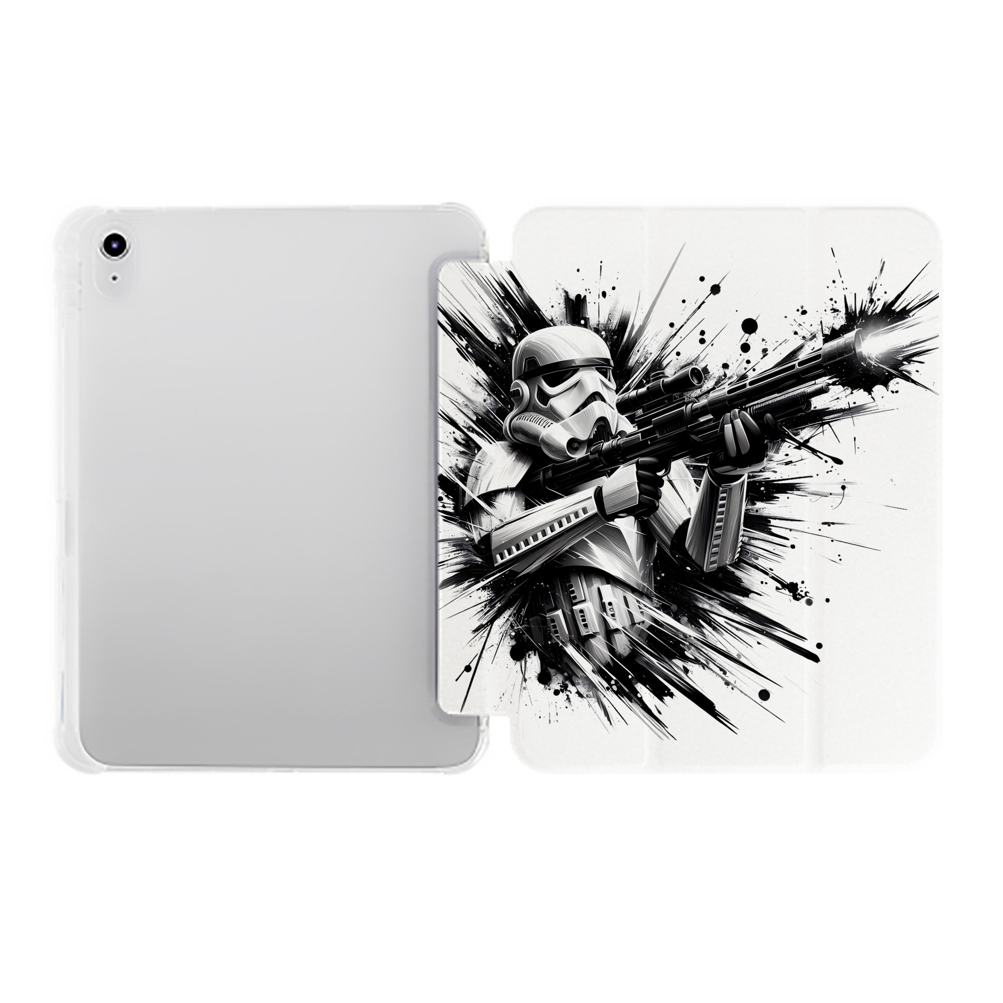 （画像用） スター・ウォーズ Star Wars IPad ケース ペン収納付き 三つ折りスタンド PUレザー×シリコン 対応機種9.5/10.5/10.9インチ